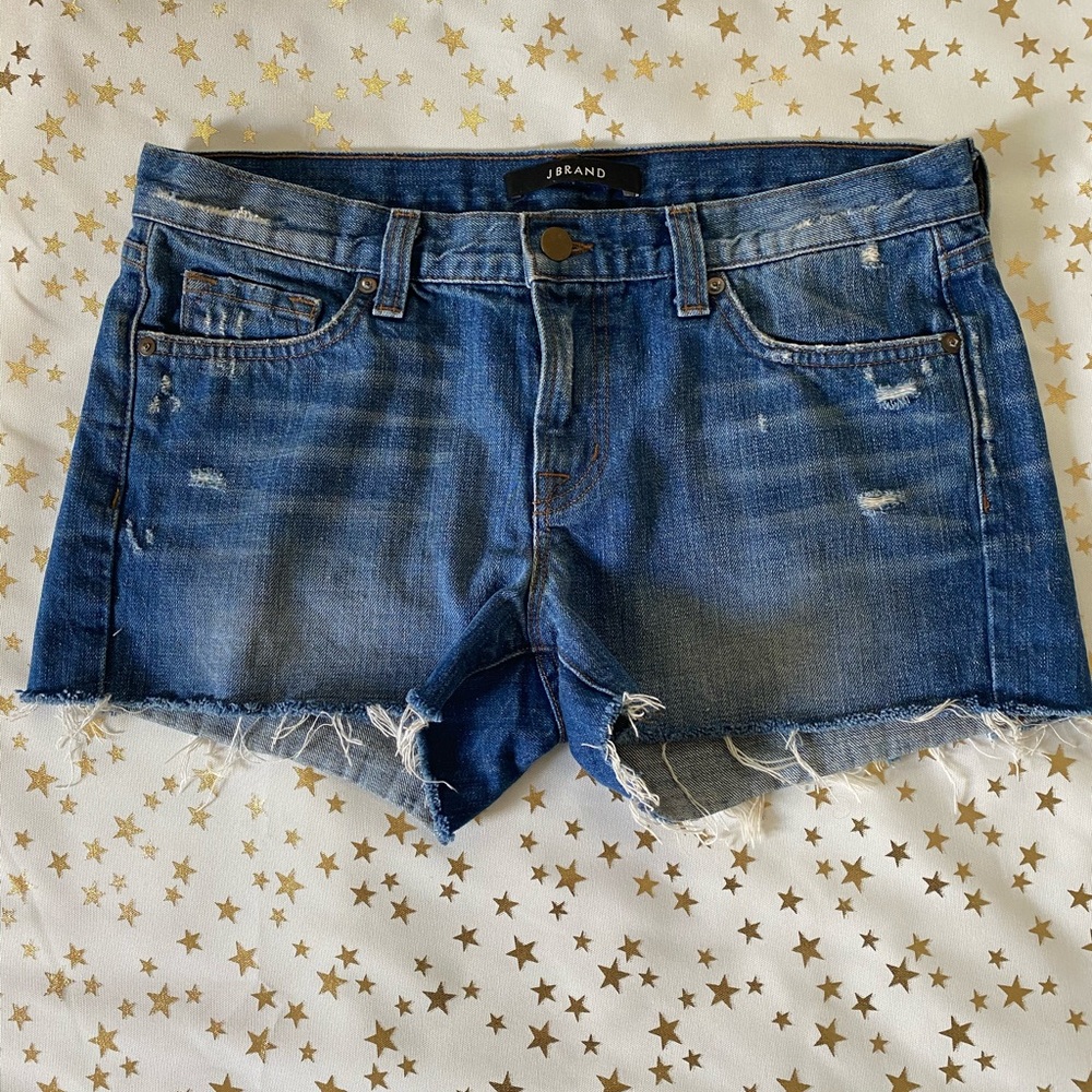 J Brand denim distressed shorts size 27